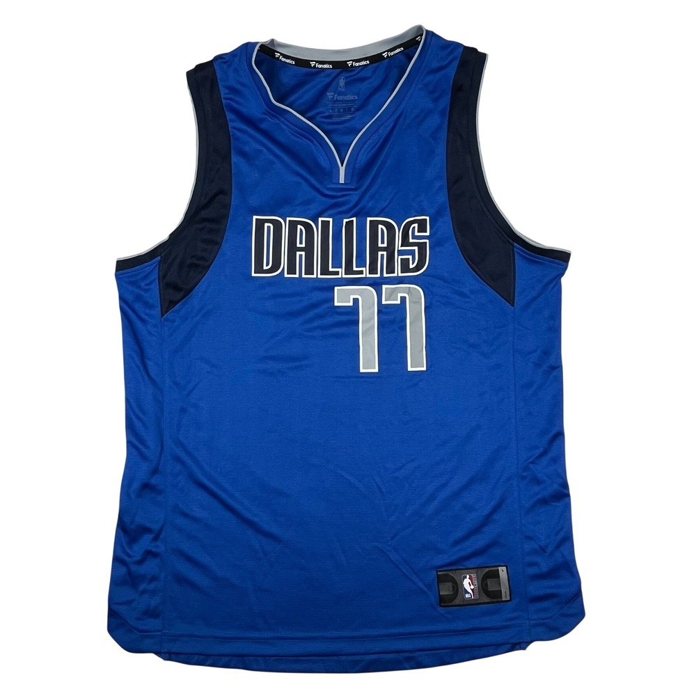 Fanatics Luka Doncic Dallas Mavericks Jersey Mens Large Blue 77 NBA Basketball